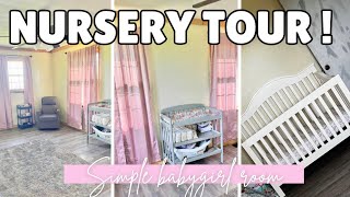 Simple and cute baby girl nursery tour  bedside bassinet [upl. by Ashla]