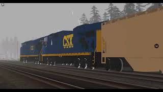 ROBLOX Railfanning at Folkston GA S43E32 CSX Grain Train [upl. by Siward]