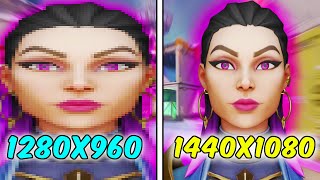 1280x960 vs 1440x1080 in VALORANT  Which Resolution is Best [upl. by Anu]