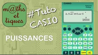 Calculer des puissances notation scientifique  Tutoriel CASIO Collège [upl. by Keen318]