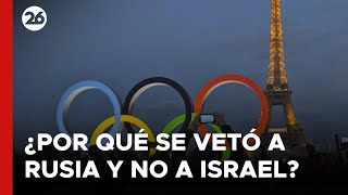 POLÉMICA EN PARÍS 2024  ¿Por qué se vetó a Rusia y no a Israel de los Juegos Olímpicos [upl. by Dagney779]