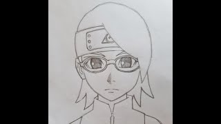 How to Draw SARADA  Step by Step Drawing for Beginners [upl. by Miarzim651]