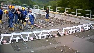 RüMoo MSB large Höckerbohle im Einsatz Fa HochtiefKirchner Truckenthal  Brückenbau  BRD [upl. by Gregoire]