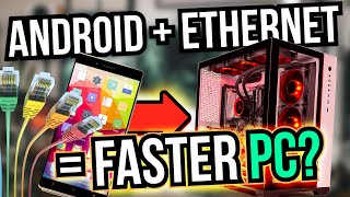 FASTER Internet on PC How to Combine your Android phone connection with Ethernet to Boost Speed [upl. by Gnues]