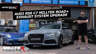 C7 RS6 Exhaust  Milltek Resonated Road Exhaust System with before and after sounds [upl. by Eninaj]