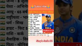 क्रिकेटर स्मृति मंधना का जीवन परिचयSmriti mandhana ka biographyshorts cricketer viral [upl. by Ennairda]