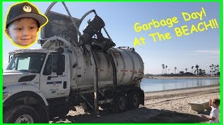 Garbage Trucks At The Beach  Garbage Truck Video [upl. by Almeria]