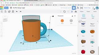 How to create a simple coffee mug in Tinkercad [upl. by Hollerman]