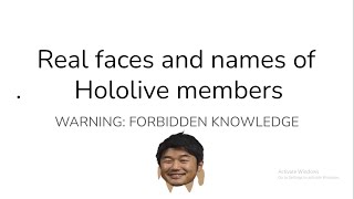 READ DESC Real faces and names of Hololive members [upl. by Willy]