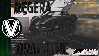 Forza Horizon 5  Koenigsegg Regera Drag Build And Tune MONSTER Forza Horizon 5 Guides [upl. by Ginger]