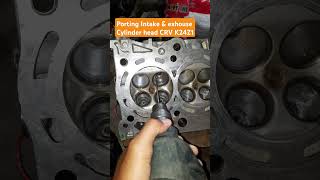 Proses Porting Cylinder head Honda CRV K24Z1 meggunakan Bor manual amp mata tuner engineering crv [upl. by Thurlough]