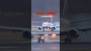 Ryanair Landings aviation landing trending shorts [upl. by Hevak]