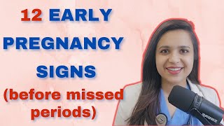 12 Early signs of pregnancy before missed period [upl. by Tuchman]