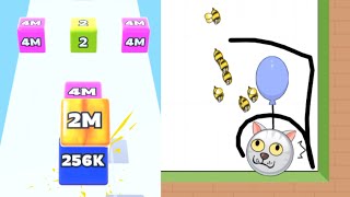 Jelly Run 2048 Vs Save The Doge All Levels [upl. by Notgnimer]