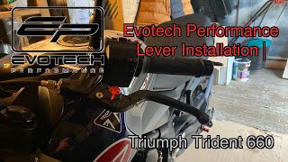 Evotech Performance Folding Levers  Triumph Trident 660 Triple Tribute [upl. by Aicnetroh640]