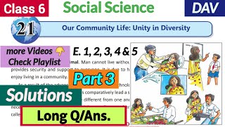 DAV Class 6 SST Chapter 21 Solutions  Long QA [upl. by Jenna]