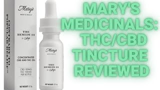 Marys Medicinals The Remedy CBD and THC Tincture Tested and reviewed [upl. by Ytirahs229]