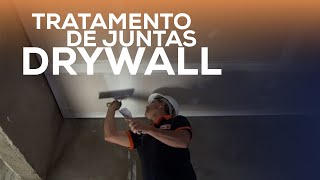 Como fazer o tratamento de juntas em drywall perfeito [upl. by Mauretta]