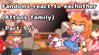 Fandoms react to eachother Afton family Elizabeth Afton Part 15 [upl. by Daile213]