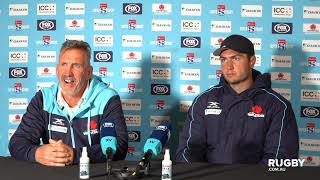 Super Rugby AU Round Two Waratahs Press conference [upl. by Akirdnas]