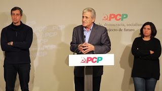 Declaração de Jerónimo de Sousa sobre a reunião do Comité Central do PCP [upl. by Kathye]