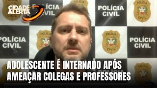 Adolescente é internado após ameaçar colegas e professores no Vale do Itajaí [upl. by Annaerdna]