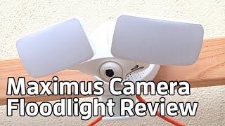 Maximus Floodlight Camera outdoor security camera review  TechHive [upl. by Shoshana]