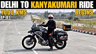 Delhi To Kanyakumari 7000 KMS South India Ride Begins  EP01 Delhi To Indore  BMW F850 GSA [upl. by Aerdnad]