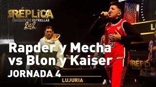 RAPDER y MECHA vs BLON y KAISER  Réplica combate de estrellas  JORNADA 4 [upl. by Acilejna161]