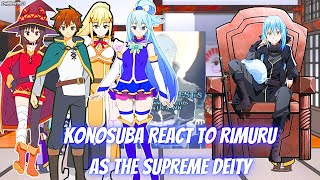 Konosuba React To Rimuru As the Supreme God  Gacha Reaction  Rimuru x Harem [upl. by Hsenid]