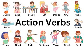 Kids vocabulary  Learning Action verbs for kids  Preschool [upl. by Ahtiuqal]