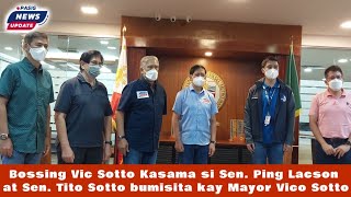 Bossing Vic Sotto Kasama si Sen Lacson at Sen Tito Sotto bumisita kay Mayor Vico Sotto [upl. by Nauh325]