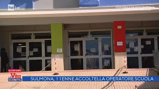 Sulmona 11enne accoltella un operatore a scuola  La vita in diretta 19012022 [upl. by Dulcinea554]