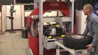 TE 1000 Ra Fully Automatic Horizontal Stretch Wrapper for Tyres [upl. by Otte358]