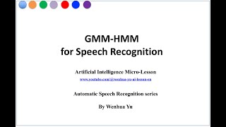 GMMHMM for Speech Recognition [upl. by Wallford]