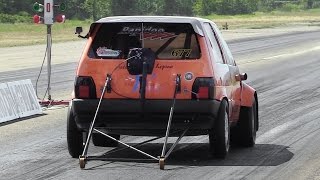 9Seconds 600hp Fiat Uno Turbo 14 Mile Accelerations [upl. by Gamal]