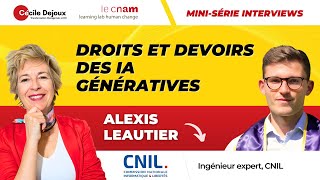 172  CNIL  Droits et devoirs des IA génératives [upl. by Nonnerb360]