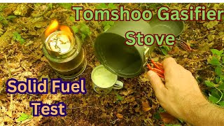 Tomshoo Gasifier Stove Solid Fuel Test [upl. by Heng512]