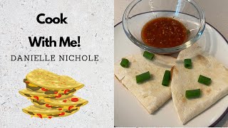 Cook With Me Refried Bean amp Cheddar Snacking Quesadilla [upl. by Kamila]