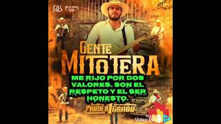 LETRA Gente Mitotera  Grupo Primer Grado corridos2024 regionalmexicano [upl. by Leslee580]