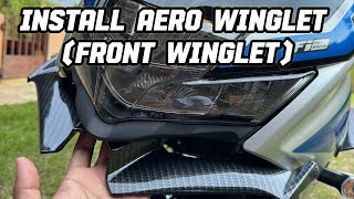 I installed front winglet aero at my Gixxer SF 250 [upl. by Aoket]