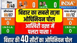 Bihar Lok Sabha Election Opinion Poll 2024 बिहार का सबसे नया ओपिनियन पोल आखिरी वक़्त में पलटा पासा [upl. by Axe549]