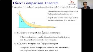 Improper Integrals  Direct Comparison Theorem [upl. by Aiak]