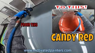 Spray Painting Candy Red [upl. by Ynnatirb]