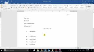 MLA Outline Setup [upl. by Chrystel264]