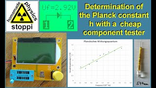 Determination of the planck constant h using LEDs and a cheap component tester [upl. by Shaff339]