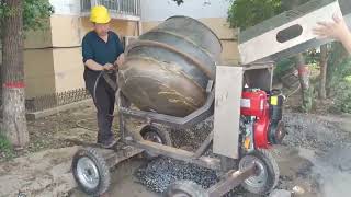 500L Changchai Diesel Engine Concrete Mixer Testing [upl. by Lazor413]