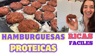 Hamburguesas Proteicas Receta legumbres alimentacionvegana  alimentacionvegana veganfood [upl. by Mallory626]