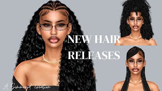 New Sims 4 CC Hair Releases  Sims 4 CC  Sims 4 Black CC  Sims 4 Hair CC  The Sims  The Sims 4 [upl. by Brottman]