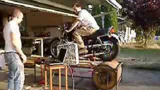 Homemade Motorcycle Dyno First Test Runs [upl. by Parthenia]